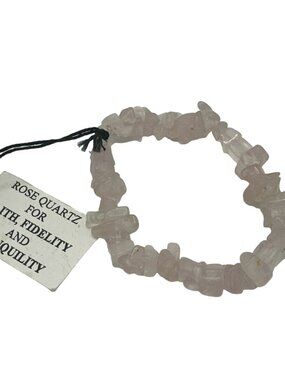 Rose Quartz Bracelet Stretch Costume Fashion Jewelry Dainty Faith Tranquility